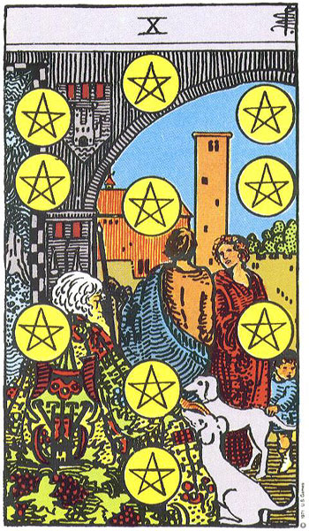 O que significa a carta (10 De Ouros) no Tarot