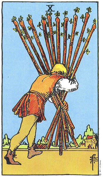 O que significa a carta (10 De Paus) no Tarot