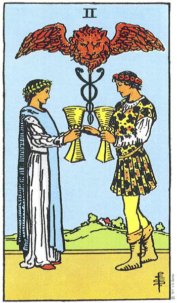 O que significa a carta (2 De Copas) no Tarot