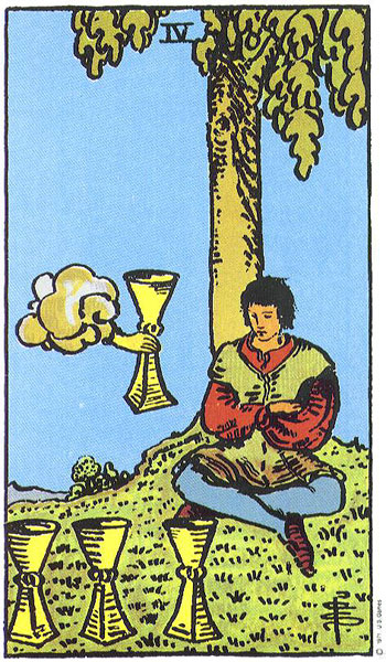 O que significa a carta (4 De Copas) no Tarot