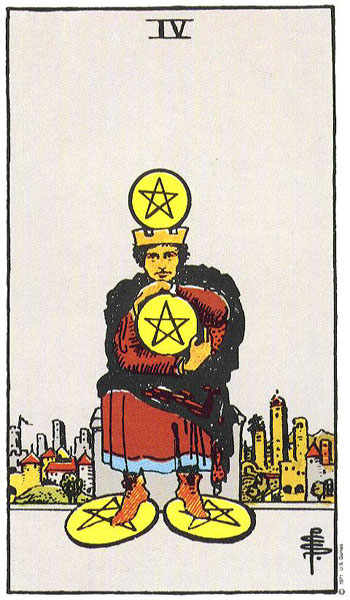 O que significa a carta (4 De Ouros) no Tarot