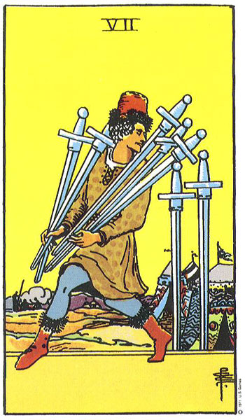 O que significa a carta (7 De Espadas) no Tarot