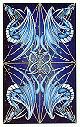 Design do verso da carta do baralho do tarot do dragão