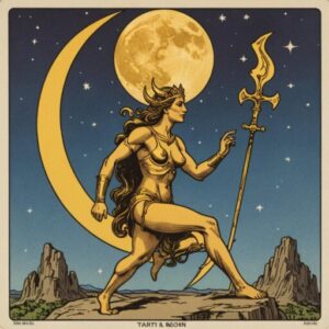 Combinação das cartas A Força e A Lua como conselho do dia
