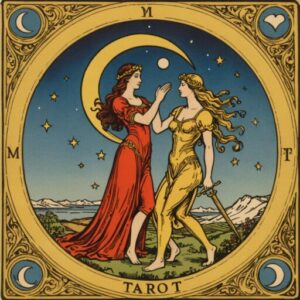 Combinação das cartas A Força e A Lua no amor