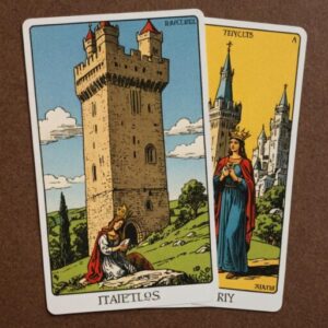 Combinação das cartas A Força e A Torre como conselho do dia