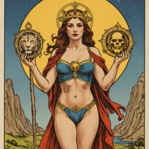 Combinação das cartas A Força e O Mundo como conselho do dia