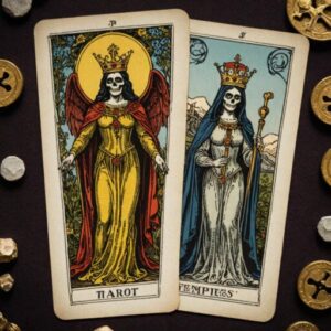 Combinação das cartas A Imperatriz e A Morte sobre decisões difíceis