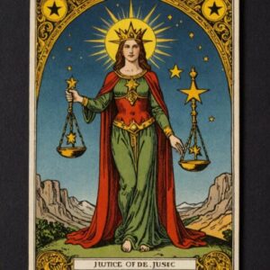 Combinação das cartas A Justiça e A Estrela como conselho do dia