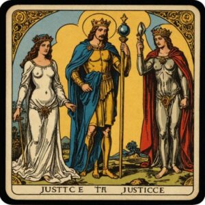 Combinação das cartas A Justiça e A Força na saúde