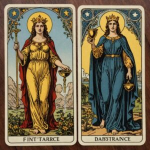 Combinação das cartas A Justiça e A Temperança sobre o futuro
