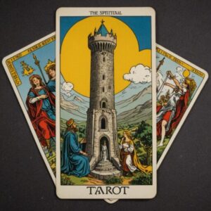 Combinação das cartas A Justiça e A Torre na vida espiritual