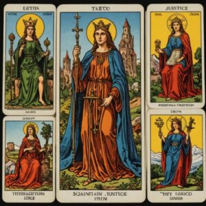 Combinação das cartas A Justiça e O Hierofante na vida espiritual