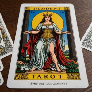 Combinação das cartas A Justiça e O Julgamento na vida espiritual
