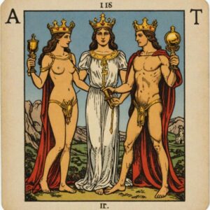 Combinação das cartas A Justiça e O Julgamento no amor
