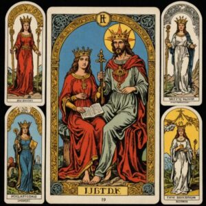 Combinação das cartas A Justiça e O Julgamento sobre decisões difíceis