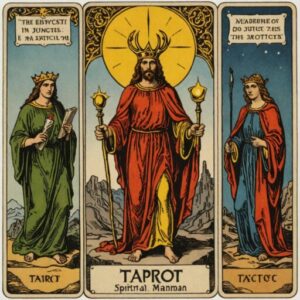 Combinação das cartas A Justiça e O Louco na vida espiritual