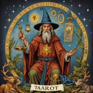 Combinação das cartas A Justiça e O Mago na vida espiritual