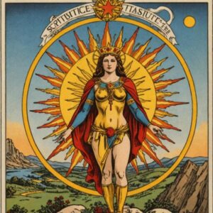 Combinação das cartas A Justiça e O Sol na vida espiritual