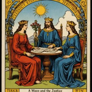 Combinação das cartas A Justiça e Os Enamorados como conselho do dia