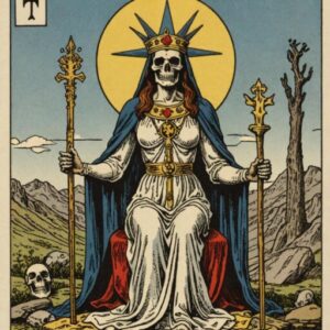 Combinação das cartas A Morte e A Sacerdotisa como conselho do dia
