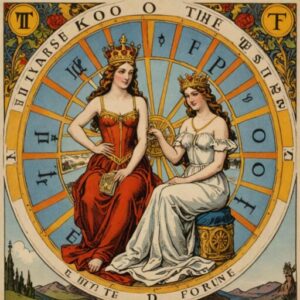 Combinação das cartas A Roda da Fortuna e A Imperatriz no amor