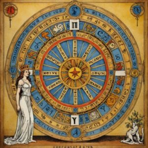 Combinação das cartas A Roda da Fortuna e A Sacerdotisa como conselho do dia