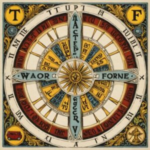 Combinação das cartas A Roda da Fortuna e O Carro como conselho do dia