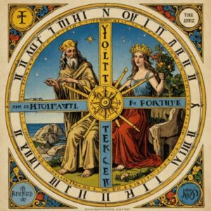 Combinação das cartas A Roda da Fortuna e O Eremita em relacionamentos