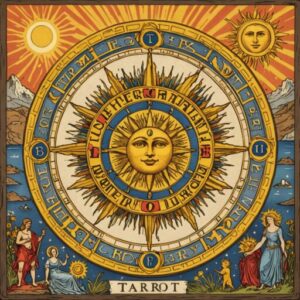 Combinação das cartas A Roda da Fortuna e O Sol no amor