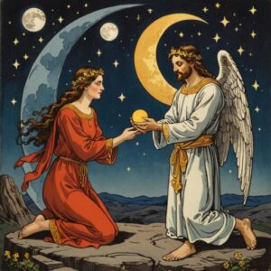 Combinação das cartas A Sacerdotisa e A Lua no amor