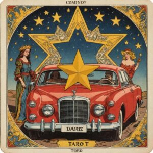 Combinação das cartas O Carro e A Estrela no amor