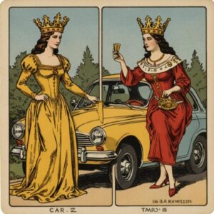 Combinação das cartas O Carro e A Imperatriz sobre decisões difíceis