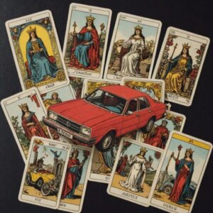 Combinação das cartas O Carro e A Justiça em momentos de transição