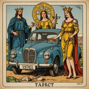 Combinação das cartas O Carro e A Justiça na saúde