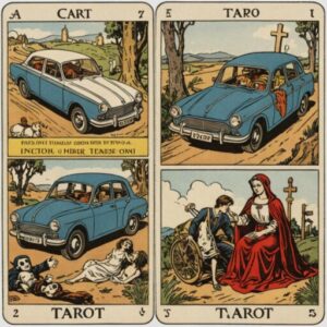 Combinação das cartas O Carro e A Morte em momentos de transição