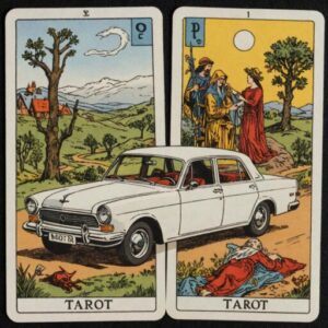 Combinação das cartas O Carro e A Morte em relacionamentos