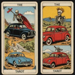 Combinação das cartas O Carro e A Morte no amor