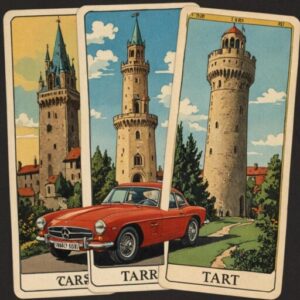 Combinação das cartas O Carro e A Torre como conselho do dia