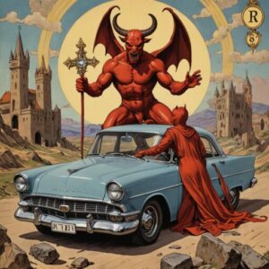 Combinação das cartas O Carro e O Diabo em momentos de transição
