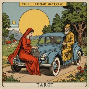 Combinação das cartas O Carro e O Eremita no amor