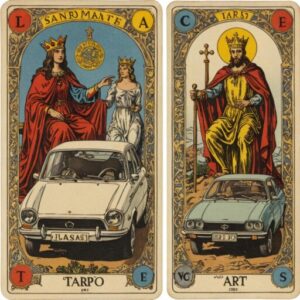 Combinação das cartas O Carro e O Hierofante em momentos de transição