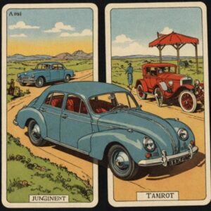 Combinação das cartas O Carro e O Julgamento como conselho do dia