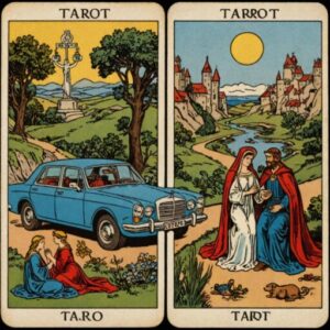 Combinação das cartas O Carro e O Julgamento em relacionamentos