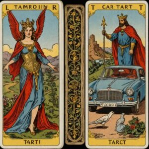 Combinação das cartas O Carro e O Julgamento no amor