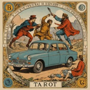 Combinação das cartas O Carro e O Louco em momentos de transição