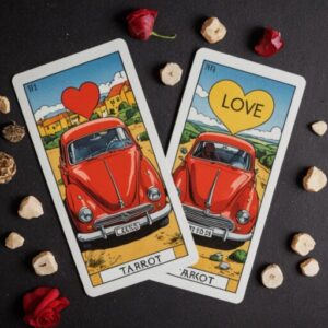 Combinação das cartas O Carro e O Mundo no amor