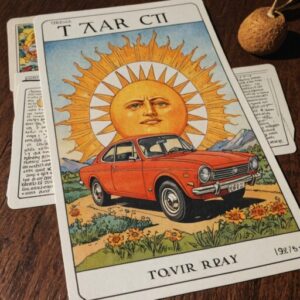 Combinação das cartas O Carro e O Sol como conselho do dia