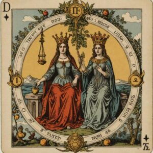 Combinação das cartas O Enforcado e A Imperatriz em momentos de transição