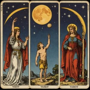 Combinação das cartas O Enforcado e A Lua sobre decisões difíceis